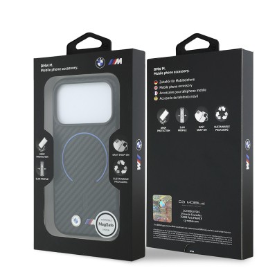 Apple iPhone 18 Pro Kılıf BMW Orjinal Lisanslı M-safe Şarj Özellikli PU Metal Logolu Kırmızı Halka Tasarımlı Kapak - 16