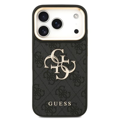 Apple iPhone 18 Pro Kılıf Guess Orjinal Lisanslı 4G Büyük Metal Logolu Kalın Askılı Kapak - 5