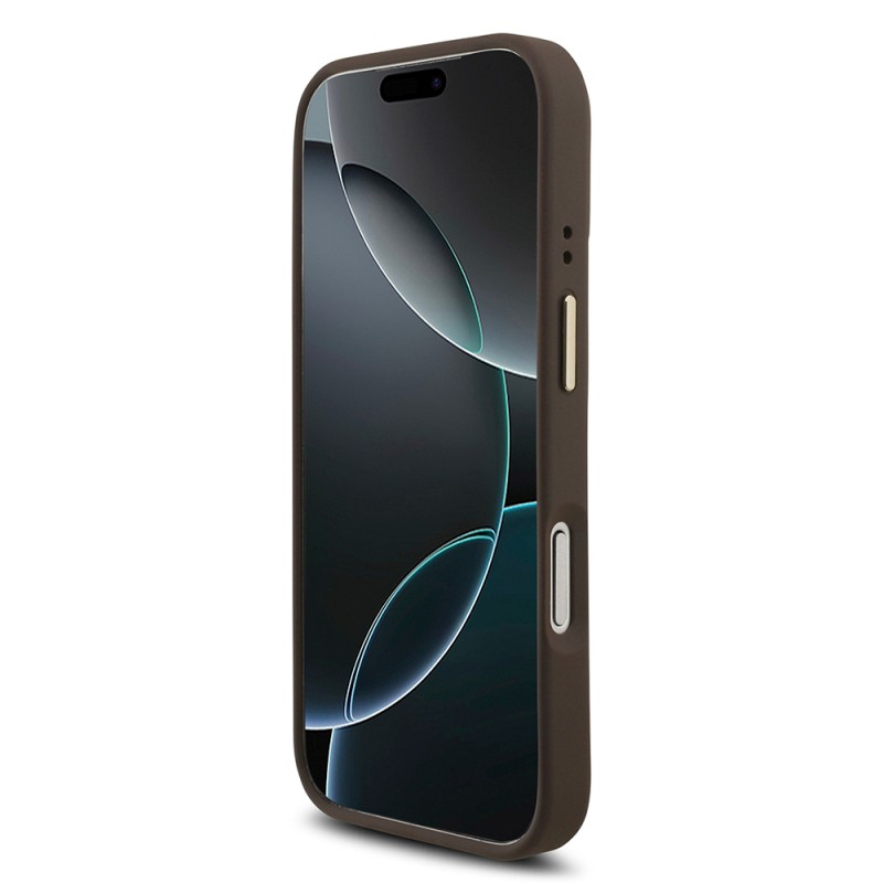 Apple iPhone 18 Pro Kılıf Guess Orjinal Lisanslı 4G Büyük Metal Logolu Kalın Askılı Kapak - 23