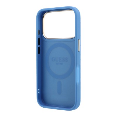 Apple iPhone 18 Pro Kılıf Guess Orjinal Lisanslı M-safe Şarj Özellikli 4G Desenli 360 Derece Dönebilen Standlı Metal Yazı Logolu Kapak - 13