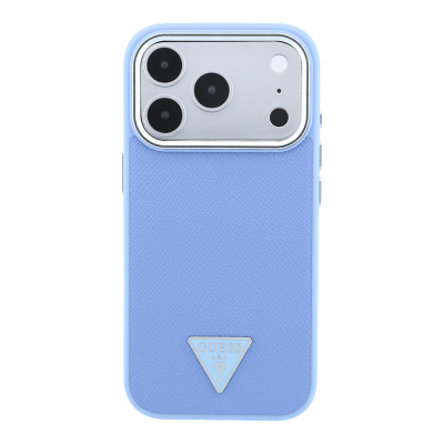 Apple iPhone 18 Pro Kılıf Guess Orjinal Lisanslı M-safe Şarj Özellikli Grained Triangle Kapak - 19