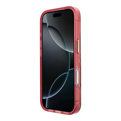 Apple iPhone 18 Pro Kılıf Guess Orjinal Lisanslı M-safe Şarj Özellikli Gül Desenli Simli Yazı Logolu Kapak - 29