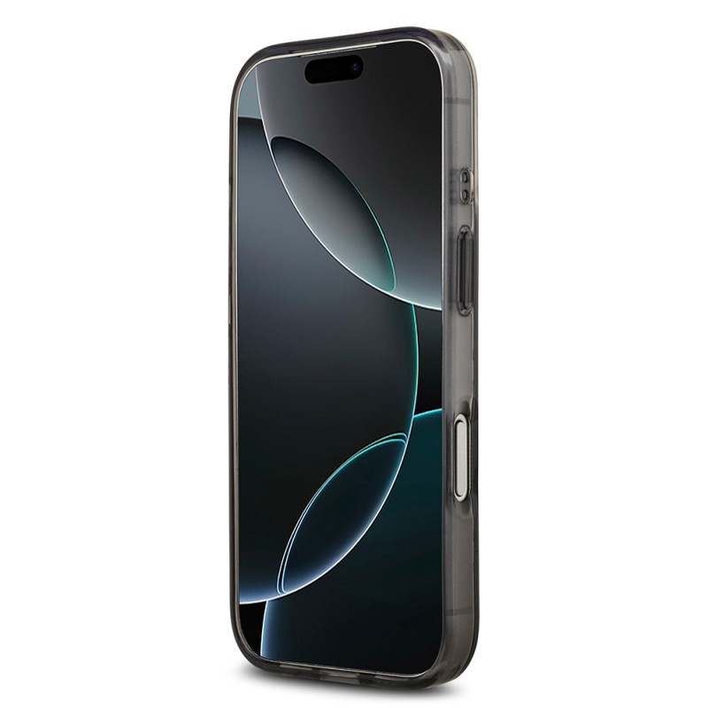 Apple iPhone 18 Pro Kılıf Guess Orjinal Lisanslı M-safe Şarj Özellikli IML Peony ve 4G Desenli Klasik Logolu Kapak - 6