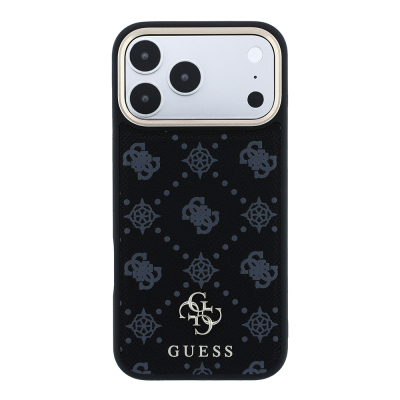 Apple iPhone 18 Pro Kılıf Guess Orjinal Lisanslı M-safe Şarj Özellikli Klasik Yazı ve 4G Logolu PU Deri Peony Kapak - 20