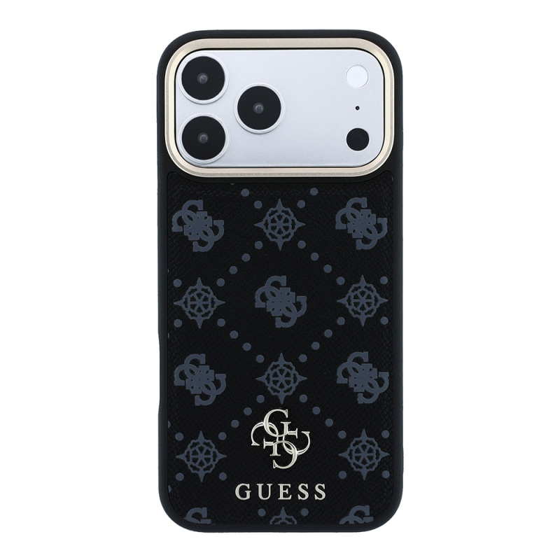 Apple iPhone 18 Pro Kılıf Guess Orjinal Lisanslı M-safe Şarj Özellikli Klasik Yazı ve 4G Logolu PU Deri Peony Kapak - 20