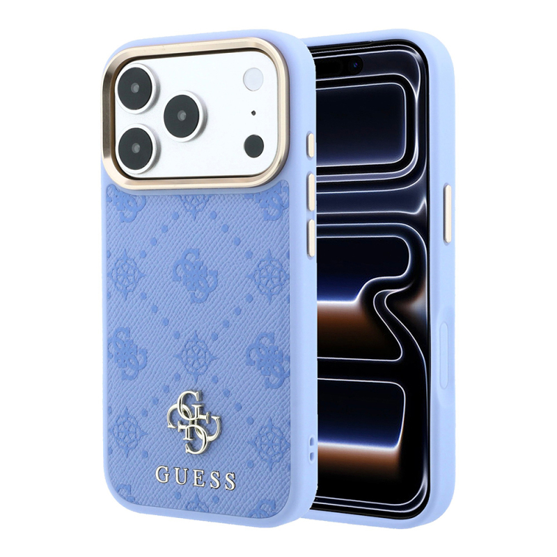 Apple iPhone 18 Pro Kılıf Guess Orjinal Lisanslı M-safe Şarj Özellikli Klasik Yazı ve 4G Logolu PU Deri Peony Kapak - 2