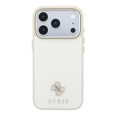 Apple iPhone 18 Pro Kılıf Guess Orjinal Lisanslı M-safe Şarj Özellikli Klasik Yazı ve 4G Logolu PU Deri Saffiano Kapak - 20