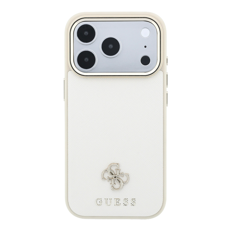 Apple iPhone 18 Pro Kılıf Guess Orjinal Lisanslı M-safe Şarj Özellikli Klasik Yazı ve 4G Logolu PU Deri Saffiano Kapak - 20