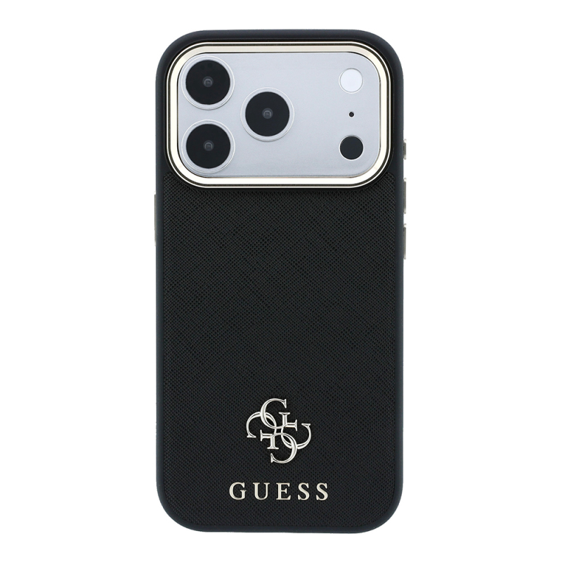 Apple iPhone 18 Pro Kılıf Guess Orjinal Lisanslı M-safe Şarj Özellikli Klasik Yazı ve 4G Logolu PU Deri Saffiano Kapak - 27