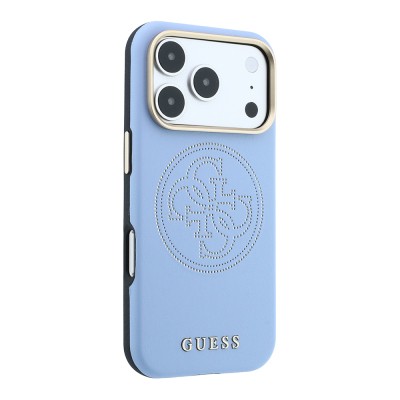 Apple iPhone 18 Pro Kılıf Guess Orjinal Lisanslı M-safe Şarj Özellikli PU Delikli 4G ve Yazı Logolu Kapak - 7