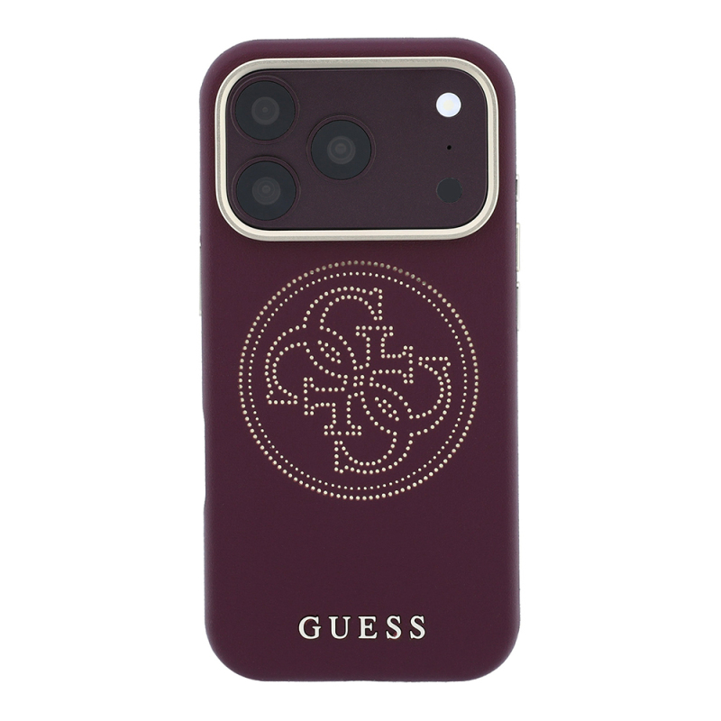 Apple iPhone 18 Pro Kılıf Guess Orjinal Lisanslı M-safe Şarj Özellikli PU Delikli 4G ve Yazı Logolu Kapak - 20