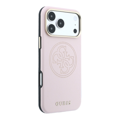 Apple iPhone 18 Pro Kılıf Guess Orjinal Lisanslı M-safe Şarj Özellikli PU Delikli 4G ve Yazı Logolu Kapak - 28