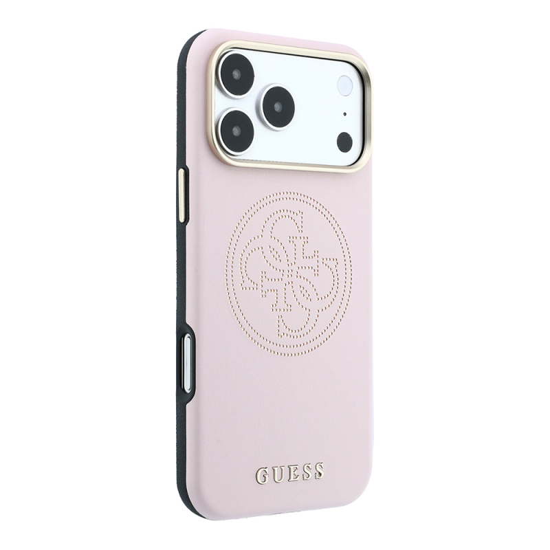 Apple iPhone 18 Pro Kılıf Guess Orjinal Lisanslı M-safe Şarj Özellikli PU Delikli 4G ve Yazı Logolu Kapak - 28