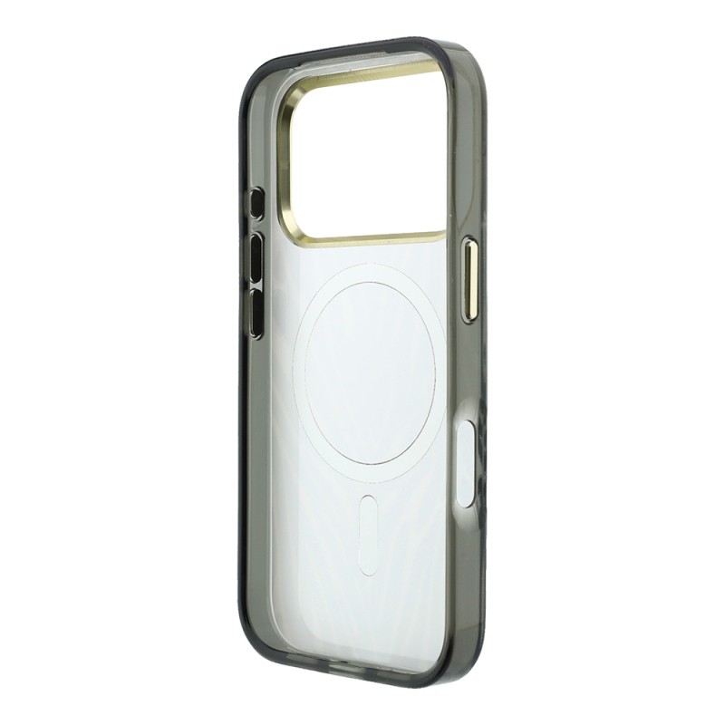 Apple iPhone 18 Pro Kılıf Guess Orjinal Lisanslı M-safe Şarj Özellikli Üçgen Logolu Zebra Desenli Silikon Kapak - 15