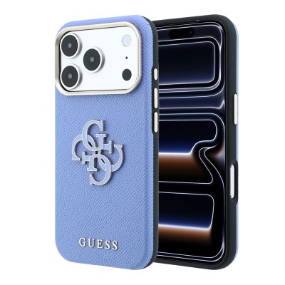 Apple iPhone 18 Pro Kılıf Guess Orjinal Lisanslı PU Yazı ve 4G Büyük Metal Logolu Kapak - 2