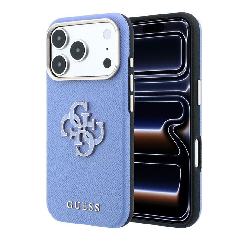 Apple iPhone 18 Pro Kılıf Guess Orjinal Lisanslı PU Yazı ve 4G Büyük Metal Logolu Kapak - 2