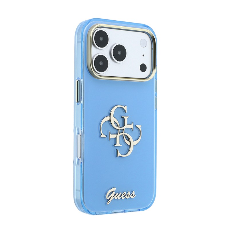 Apple iPhone 18 Pro Kılıf Guess Orjinal Lisanslı Yazı ve 4G Büyük Metal Logolu Silikon Kapak - 23