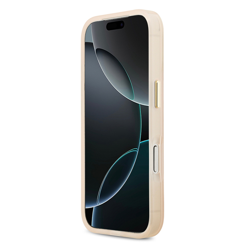 Apple iPhone 18 Pro Kılıf Guess Orjinal Lisanslı Yazı ve 4G Büyük Metal Logolu Silikon Kapak - 45