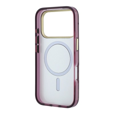 Apple iPhone 18 Pro Kılıf Karl Lagerfeld Orjinal Lisanslı M-safe Şarj Özellikli Gold Metal Kamera Çerçeveli Çiçek Tasarımlı Kapak - 7