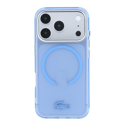 Apple iPhone 18 Pro Kılıf Lacoste Orjinal Lisanslı M-safe C-Magnet İkonik Timsah Logolu IML Frosted Kapak - 6