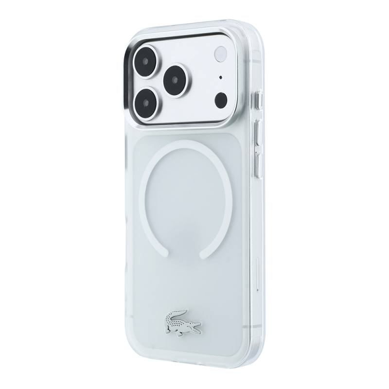 Apple iPhone 18 Pro Kılıf Lacoste Orjinal Lisanslı M-safe C-Magnet İkonik Timsah Logolu IML Frosted Kapak - 26