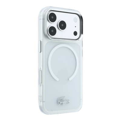 Apple iPhone 18 Pro Kılıf Lacoste Orjinal Lisanslı M-safe C-Magnet İkonik Timsah Logolu IML Frosted Kapak - 28