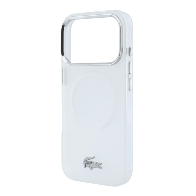 Apple iPhone 18 Pro Kılıf Lacoste Orjinal Lisanslı M-safe C-Magnet İkonik Timsah Logolu IML Frosted Kapak - 30