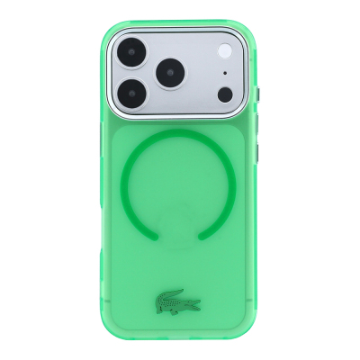 Apple iPhone 18 Pro Kılıf Lacoste Orjinal Lisanslı M-safe C-Magnet İkonik Timsah Logolu IML Frosted Kapak - 35