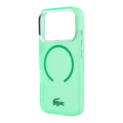 Apple iPhone 18 Pro Kılıf Lacoste Orjinal Lisanslı M-safe C-Magnet İkonik Timsah Logolu IML Frosted Kapak - 38