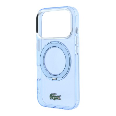 Apple iPhone 18 Pro Kılıf Lacoste Orjinal Lisanslı M-safe Şarj Özellikli 360 Derece Dönebilen Standlı İkonik Timsah Logolu Kapak - 6