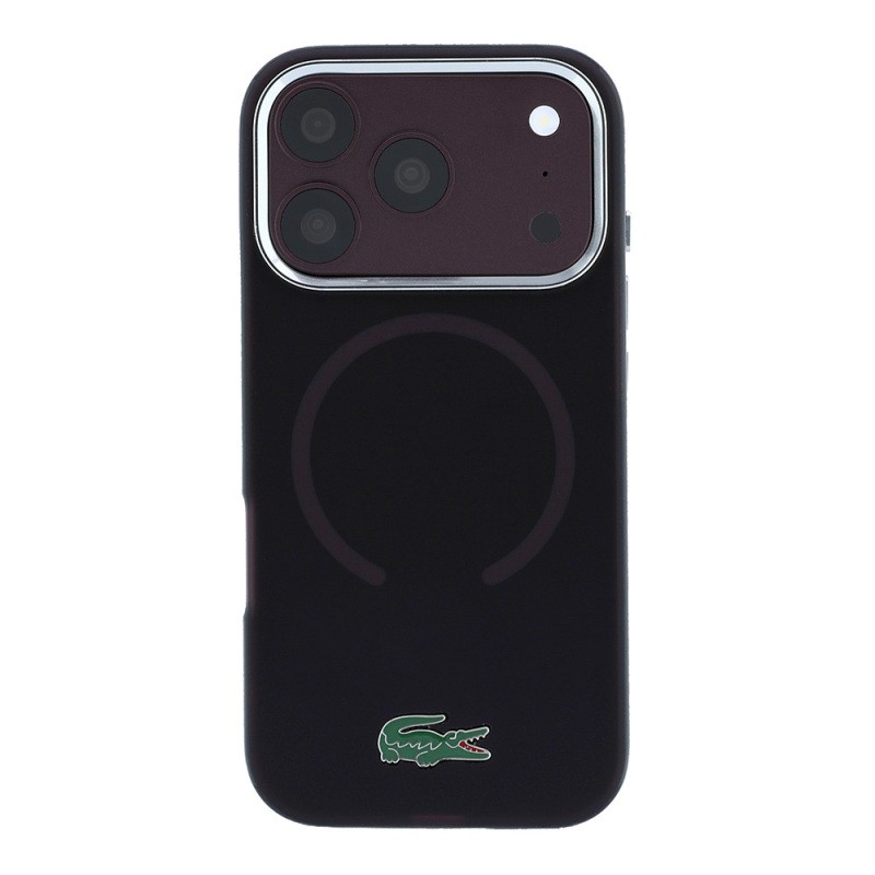 Apple iPhone 18 Pro Kılıf Lacoste Orjinal Lisanslı M-safe Şarj Özellikli Lake Timsah Logolu IML Frosted Kapak - 12
