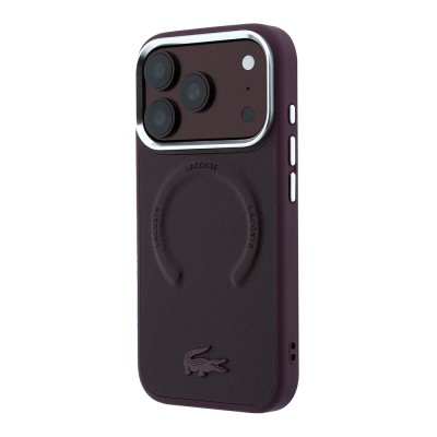 Apple iPhone 18 Pro Kılıf Lacoste Orjinal Lisanslı M-safe Şarj Özellikli Lenglen Icon Metal Logolu Kapak - 2