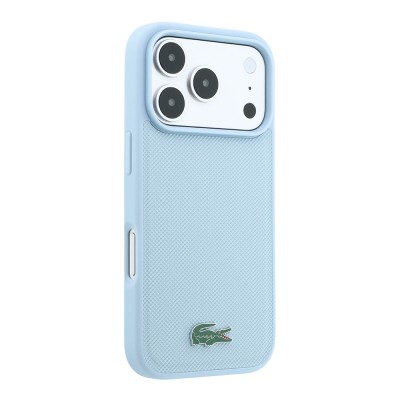 Apple iPhone 18 Pro Kılıf Lacoste Orjinal Lisanslı M-safe Şarj Özellikli PU Pike Desenli Metal Logolu Kapak - 44