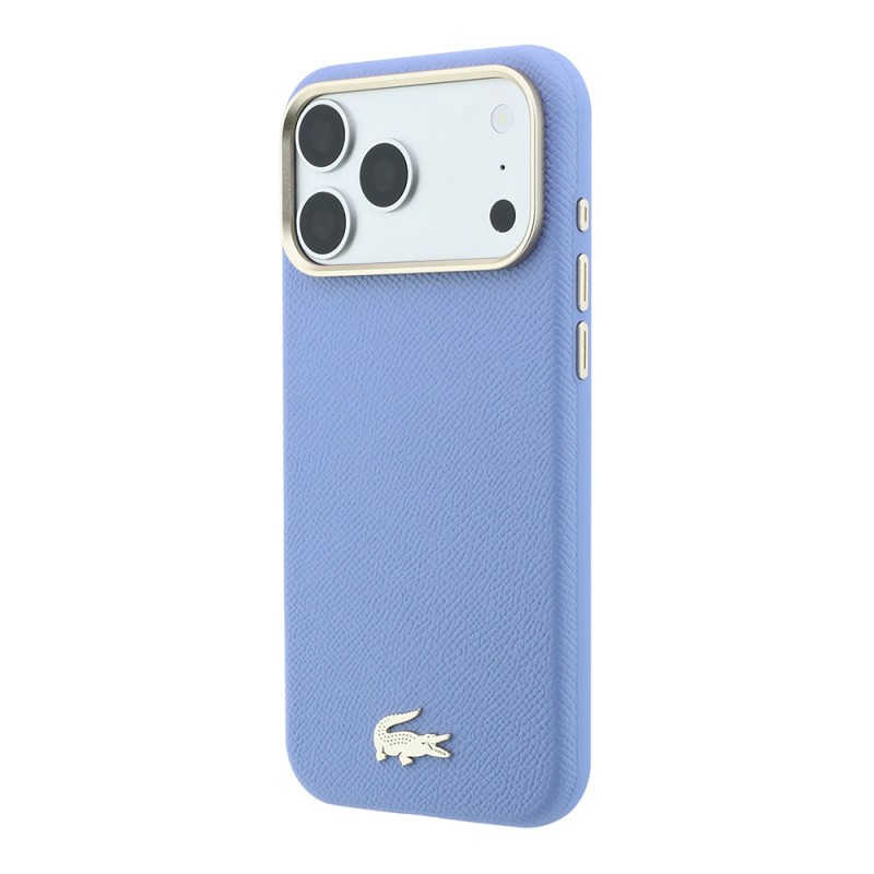 Apple iPhone 18 Pro Kılıf Lacoste Orjinal Lisanslı M-Safe Şarj Özellikli PVC Yarı Pike Desenli Arka Yüzey İkonik Timsah Dokuma Logolu Kapak - 11