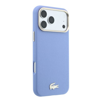 Apple iPhone 18 Pro Kılıf Lacoste Orjinal Lisanslı M-Safe Şarj Özellikli PVC Yarı Pike Desenli Arka Yüzey İkonik Timsah Dokuma Logolu Kapak - 13