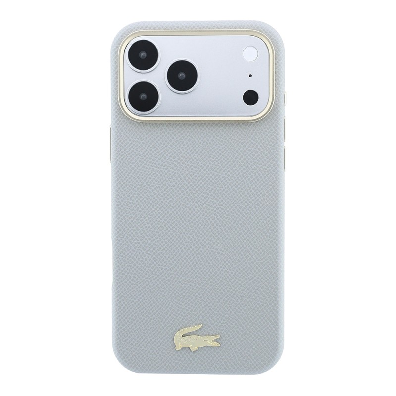 Apple iPhone 18 Pro Kılıf Lacoste Orjinal Lisanslı M-Safe Şarj Özellikli PVC Yarı Pike Desenli Arka Yüzey İkonik Timsah Dokuma Logolu Kapak - 19