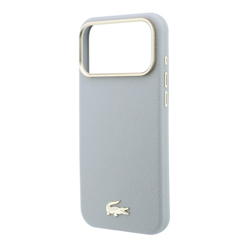 Apple iPhone 18 Pro Kılıf Lacoste Orjinal Lisanslı M-Safe Şarj Özellikli PVC Yarı Pike Desenli Arka Yüzey İkonik Timsah Dokuma Logolu Kapak - 22