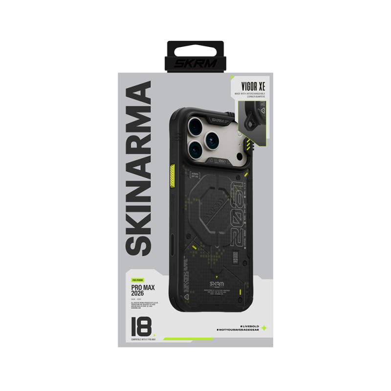 Apple iPhone 18 Pro Kılıf M-Safe Şarj Özellikli Airbag Tasarımlı Skinarma Vigor XE Kapak - 17