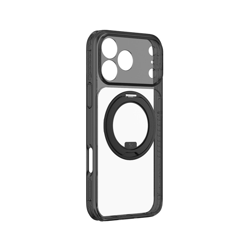 Apple iPhone 18 Pro Kılıf M-Safe Şarj Özellikli Airbag Tasarımlı Standlı Lens Korumalı AmazingThing Titan Pro MagSpin Kapak - 4