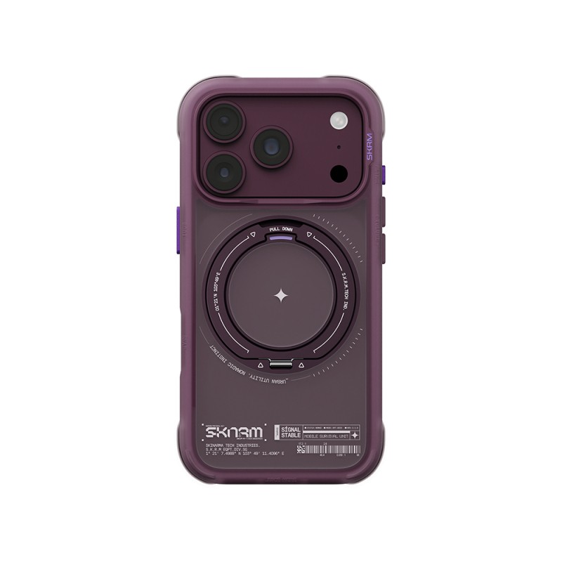 Apple iPhone 18 Pro Kılıf M-Safe Şarj Özellikli Airbag Tasarımlı Standlı Skinarma Atlas Kapak - 8