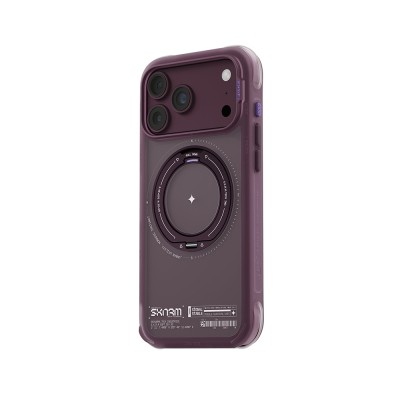 Apple iPhone 18 Pro Kılıf M-Safe Şarj Özellikli Airbag Tasarımlı Standlı Skinarma Atlas Kapak - 11