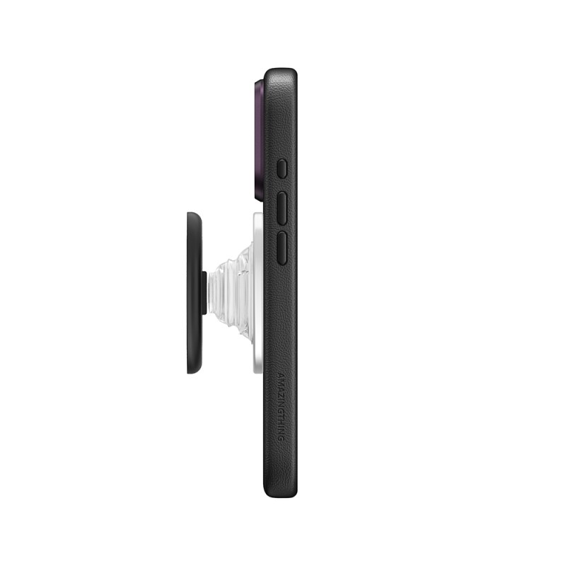 Apple iPhone 18 Pro Kılıf M-safe Şarj Özellikli Amazingthing Glamour Allskin Serisi Aynalı Tutucu Standlı Set - 5
