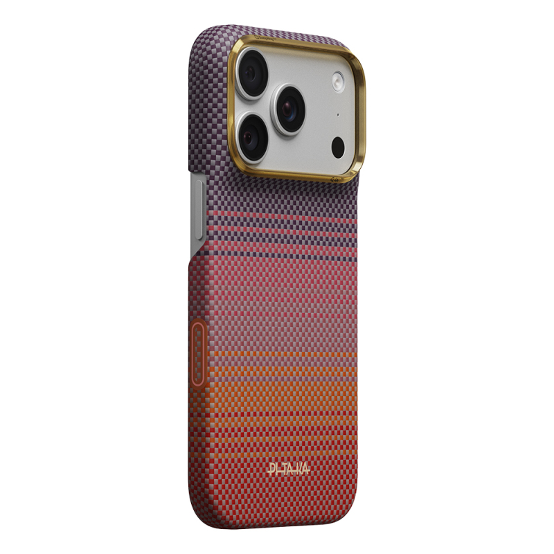 Apple iPhone 18 Pro Kılıf M-safe Şarj Özellikli Aramid Fiber Pitaka Sunset 2.0 California Dream Serisi Kapak - 2