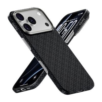 Apple iPhone 18 Pro Kılıf M-Safe Şarj Özellikli Benks ArmorAir ArmorGrid Serisi Yükseltilmiş Kamera Çerçevesi C1 Kevlar Karbon Kapak - Benks