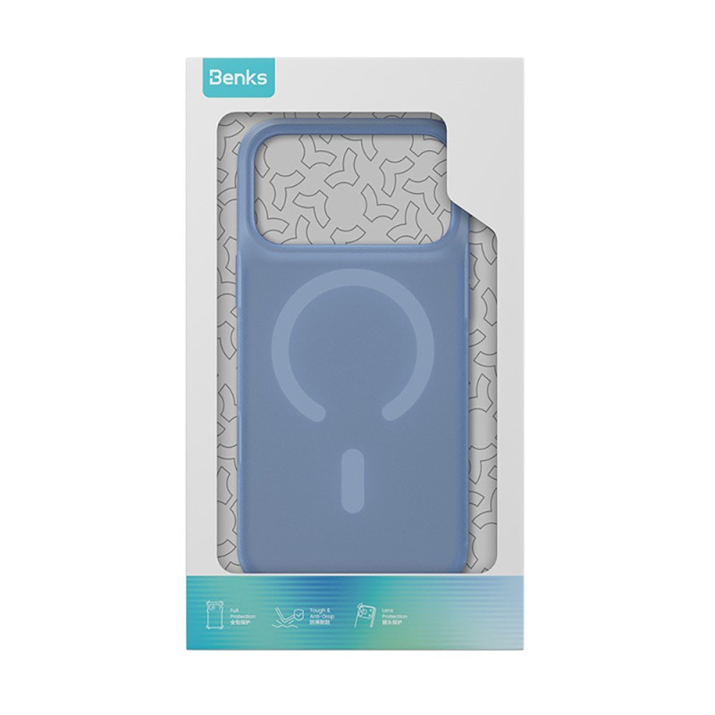 Apple iPhone 18 Pro Kılıf M-Safe Şarj Özellikli Benks C-Magnet Lucid ArmorPro Kapak - 6