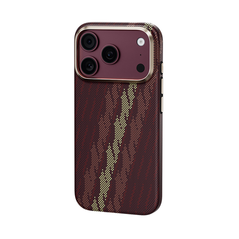 Apple iPhone 18 Pro Kılıf M-Safe Şarj Özellikli Benks Haven Air 2.0 Rouge Serisi Kevlar Karbon Kapak - 2
