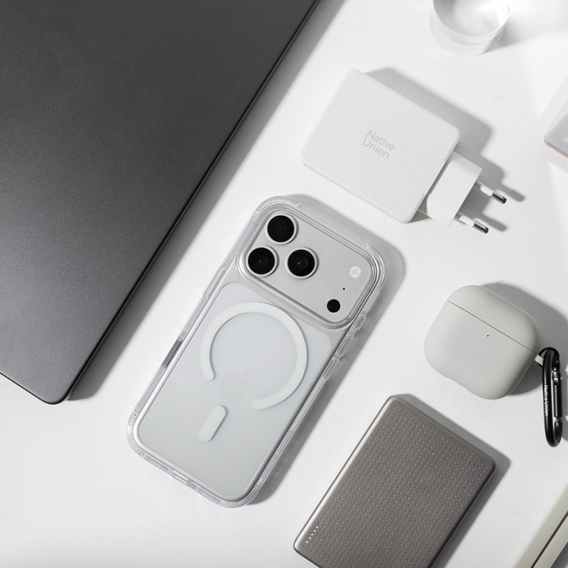 Apple iPhone 18 Pro Kılıf M-safe Şarj Özellikli Native Union Airbag Tasarımlı RE Clear Serisi Kapak - 7