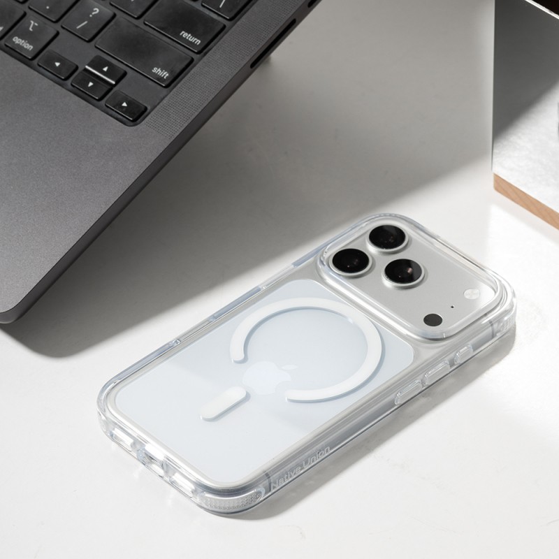 Apple iPhone 18 Pro Kılıf M-safe Şarj Özellikli Native Union Airbag Tasarımlı RE Clear Serisi Kapak - 8
