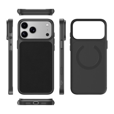 Apple iPhone 18 Pro Kılıf M-Safe Şarj Özellikli PU Zore Paris Trexo Sert PC Kapak - 12