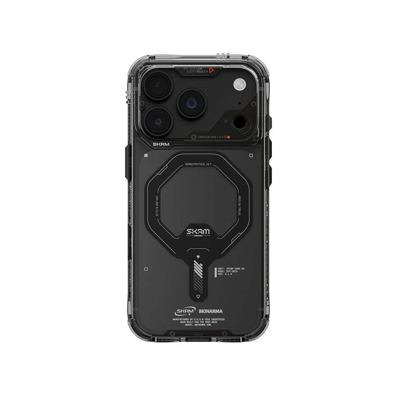 Apple iPhone 18 Pro Kılıf M-safe Şarj Özellikli Şeffaf Airbag Tasarımlı Skinarma Saido Mag-Charge Kapak - 1